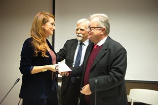 Entrega do Grande Prémio de Romance e Novela, premiada, presidente da APE e Ministro da Cultura